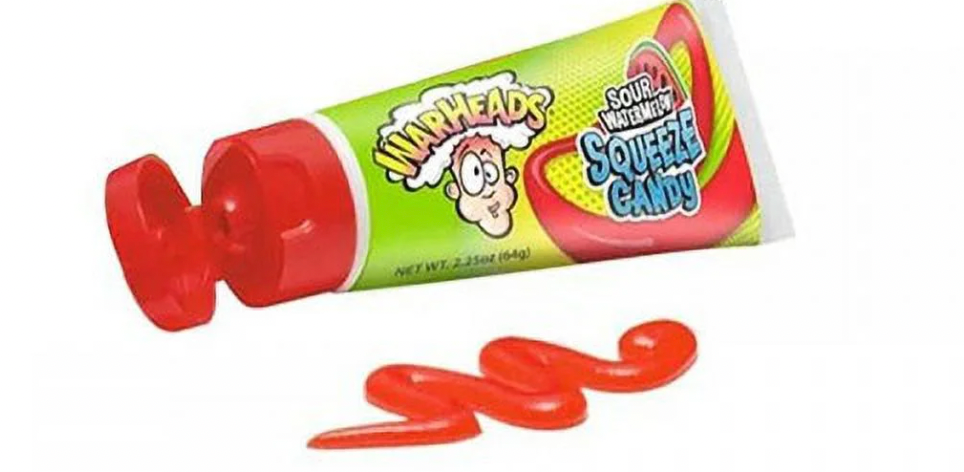Warheads watermelon squeeze candy tube