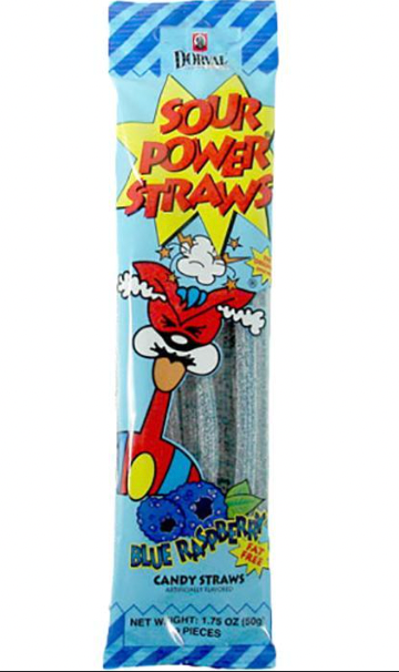 Sour Punch Straws Blue Raspberry