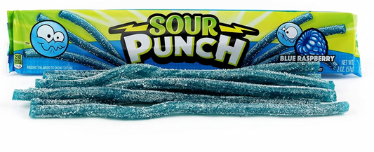 Sour Punch Blue Raspberry Straws